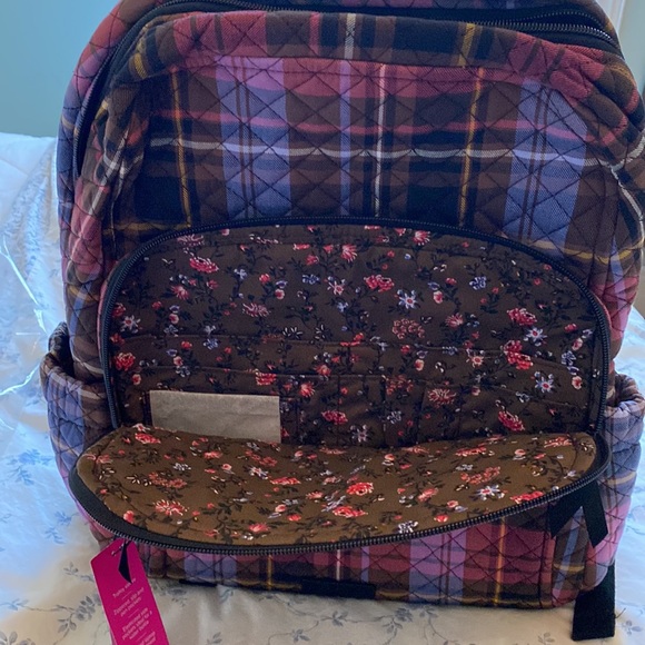 Vera Bradley Campus Backpack in Cozy Plaid NWT - Picture 4 of 14